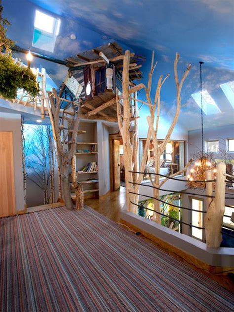 amazing indoor treehouses  kids home design  interior