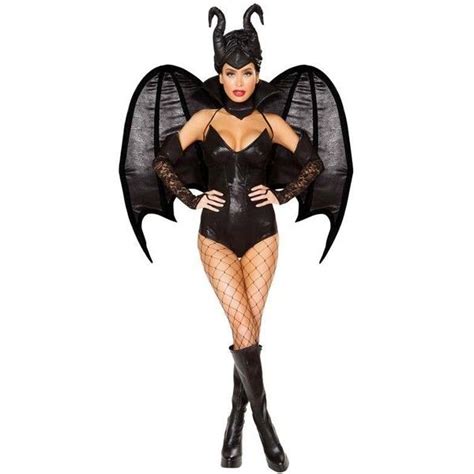 Sexy Maleficent Villainous Fairy Latex And Lace Halloween Costume 110