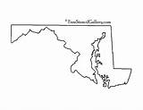Maryland Stencil Geography Admin America States November United sketch template