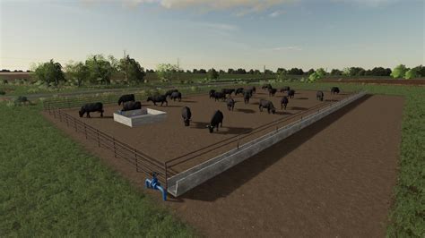 ls medium cattle feed lot  farming simulator  mod ls mod