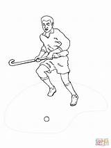 Hockey Field Player Coloring Pages Color Printable sketch template