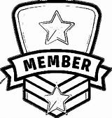 Badge Coloring Membership Wecoloringpage sketch template
