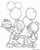 Coloring Pages Birthday Precious Moments Printable Girl Boy Para American Colorear Party Book Dibujos Cards Zum Bilder Print Ausmalen Niños sketch template