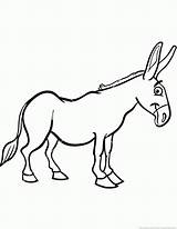 Donkey Coloring Pages Part 123coloringpages Animal sketch template