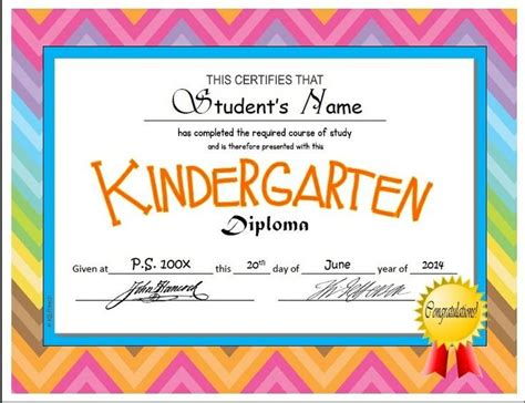kindergarten pre  diplomas editable templates  kindergarten