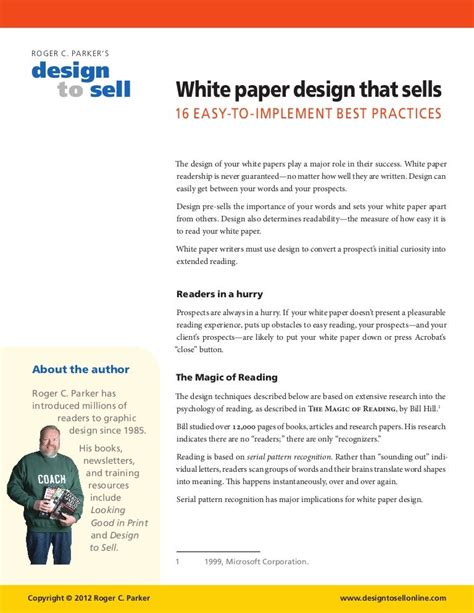 white paper design tips  sell