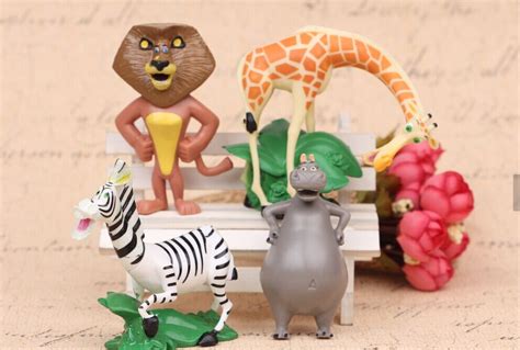 New Madagascar Movie Alex Gloria Marty Melman Pvc Figure Toys Set Of