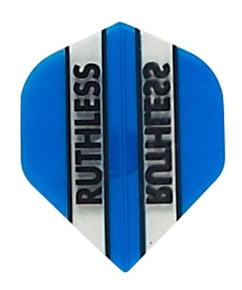ruthless clear panel dart flights  micron  standard light blue ruthless standard
