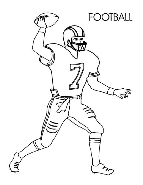 football player coloring pages learny kids