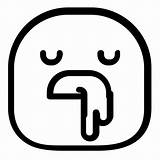 Hungry Drool Emoticon sketch template