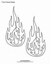 Flame Outline Printable Templates Shape Stencil Inch Printables Shapes Stickers Crafts Timvandevall sketch template