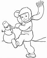 Coloring Winter Pages Kids Printable sketch template