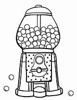 Gumball Machine Coloring Gum Bubble Clipart Pages Printable Candy Drawing Sheets Kids Clip Coloringcafe Worksheet Color Cute Preschool Choose Board sketch template