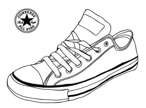 converse sneaker coloring page shoes