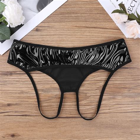 Women S 2020 Panties Thong Women Faux Leather Crotchless And Open Back