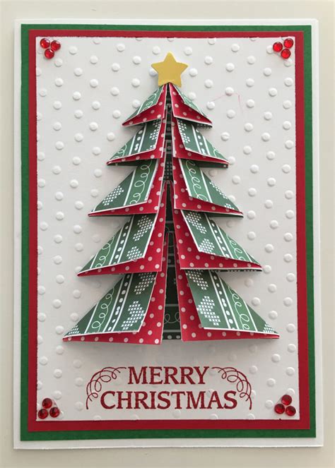cby handmade christmas greeting card  paper folded   pertaining