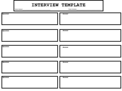 image result   interview template printables pinterest