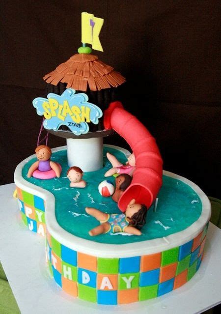 Waterslide Cake Pool Party Cakes Pool Cake Swimming Cake