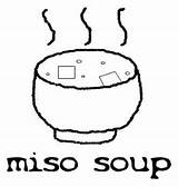 Soup Miso Coloring Kids sketch template