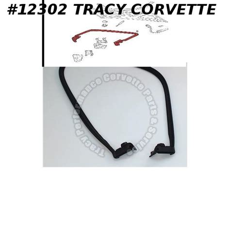 corvette  convertible folding top compartment lid weatherstrip tracy