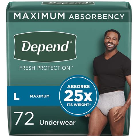 buy depend fresh protection adult incontinence underwear  men  depend fit flex