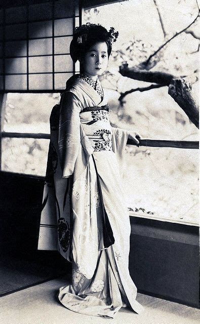 Pensive Maiko 1920s Japanese Geisha Japanese Culture