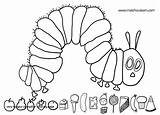 Caterpillar Coloring Butterfly Hungry Very Pages Getdrawings sketch template
