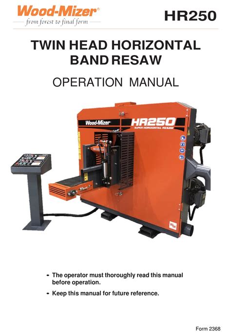 wood mizer hr operation manual   manualslib