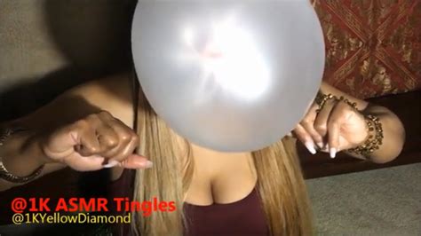 [asmr] Bubble Gum Blowing Huge Bubbles And Bursting Bubbles