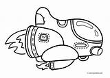 Spaceship Ship sketch template
