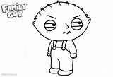 Stewie Coloring Pages Guy Family Lineart Printable Kids sketch template