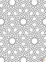 Mosaic Islamic Coloring Pages Ornament Printable Patterns Geometric Print Mystery Colouring Pattern Sheets Color Drawing Christmas Supercoloring Tessellations Kids Mandala sketch template