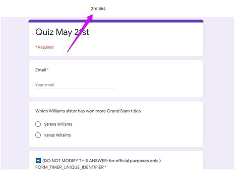 add timer   quiz  google forms
