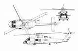 Sikorsky Seahawk Uh Drawing Line Combataircraft 60b Sh Hh sketch template