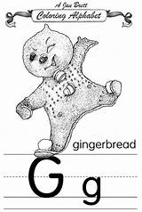 Alphabet Coloring Gingerbread Janbrett Traditional Click Subscription Downloads sketch template