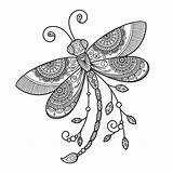 Dragonfly Antistress sketch template