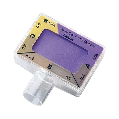 easy cap  tidal colorimetric  detector reflex medical