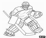 Coloring Pages Ice Hockey Sports Bramkarz Goalkeeper Hokej Choose Board Goalie sketch template