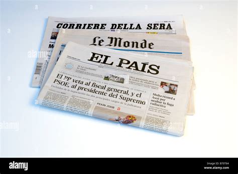 european newspapers stock photo alamy