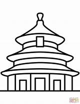 China Temple Coloring Beijing Heaven Drawing Pages Chinese Printable Drawings 3kb 1545 2000px sketch template