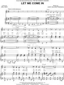 Let Me Come In From The Me Nobody Knows Sheet Music In C Major
