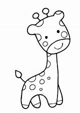 Coloring Giraffes Pages Kids Children Animals sketch template