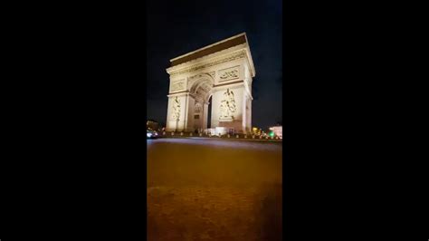 night paris gate france youtube