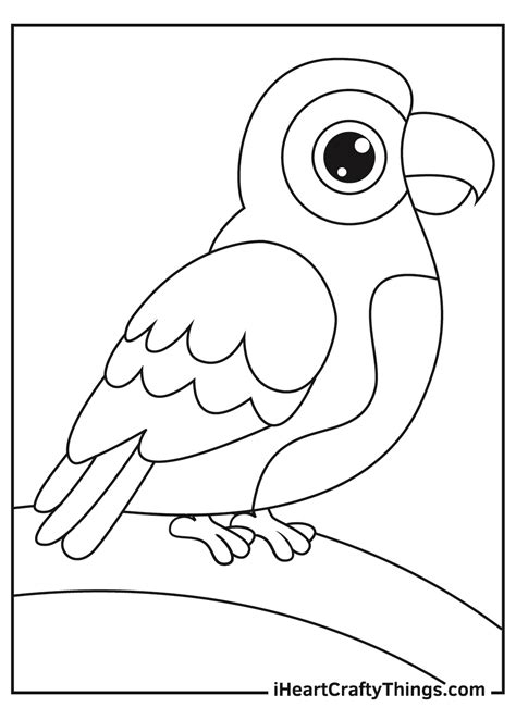 green parrot coloring pages