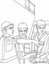 Construction Coloring Pages Workers Architect Job Work Plan Kindergarten sketch template