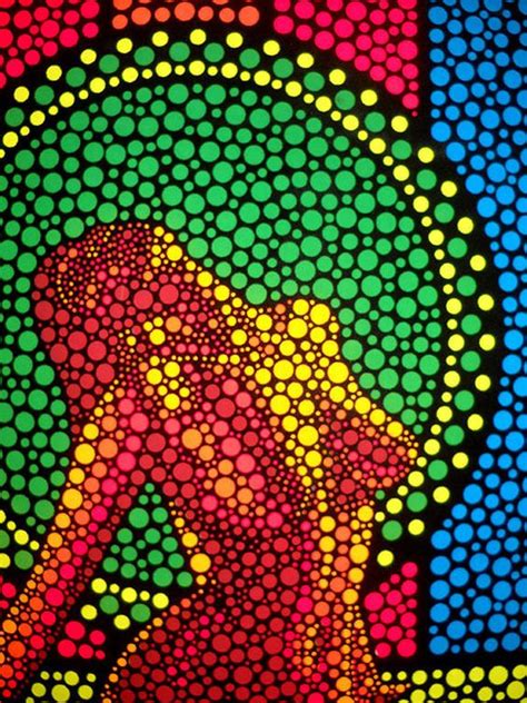 psychedelic black light poster print naked woman hippie