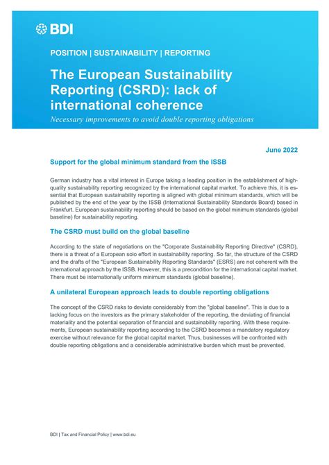 european sustainability reporting csrd  bundesverband der