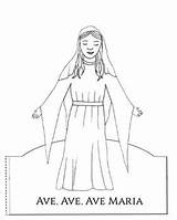Crowning May Mary Coloring Mother Paste Activity God Cut Subject sketch template
