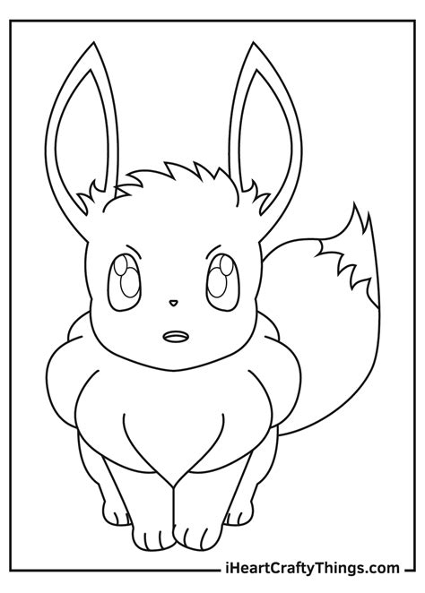 printable eevee pokemon coloring pages updated