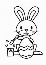 Pascua Conejo Para Colorear Dibujo Dibujos Imprimir sketch template